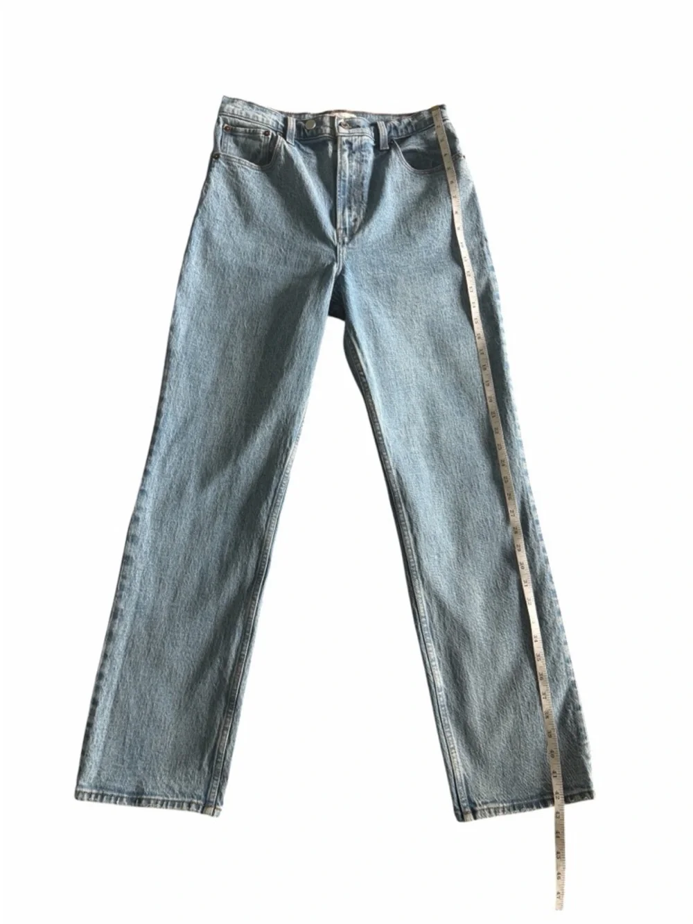 Abercrombie & Fitch 90s Straight High Rise Jeans Light Wash Size 29 - Picture 6 of 12
